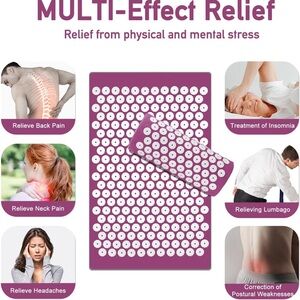 Acupressure Mat Set, Relieving Back and Neck Pain